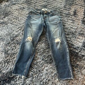 KanCan Women’s Sz 11 Denim Jeans straight cotton Distressed Blue Cotton 29x28